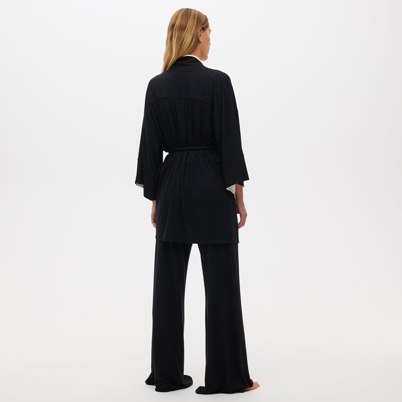 Black Pleated PJ Trousers