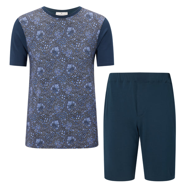 Poetry Liberty Print T-Shirt / Plain Shorts Set