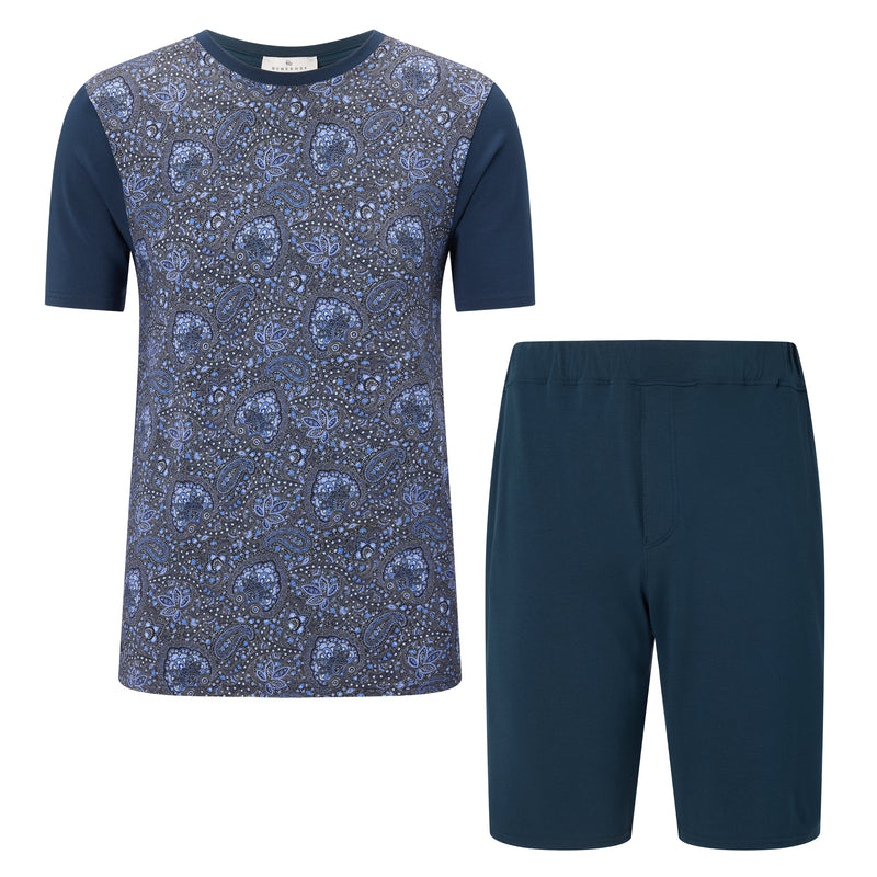 Poetry Liberty Print T-Shirt / Plain Shorts Set