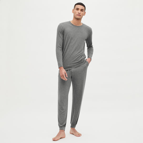 Classic Long Sleeve T-shirt/ Cuffed Trouser Pyjama